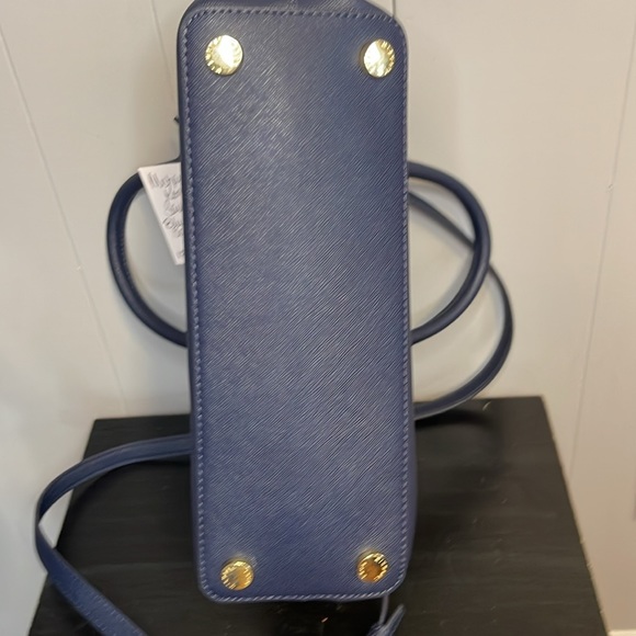 Michael Kors “Blue” Savannah Saffiano Leather Satchel/Crossbody - Picture 4 of 4